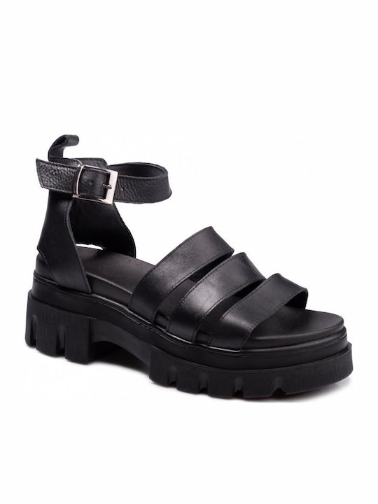 Apostolidis Shoes Platforme Negre