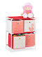 Relaxdays Relaxdays Spielzeug-Organisator Klappbar aus Stoff Weiß 62x53x30cm