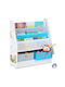 Metallisches Boden Bücherregal Blau 74x71x23cm
