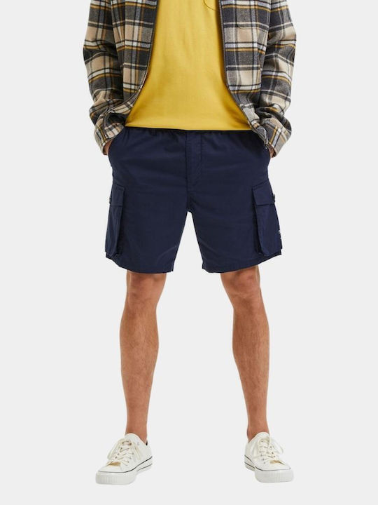 Selected Pantaloni Scurți Bărbați Cargo Albastr...