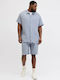 Herren Shorts Set Chino Hellblaue