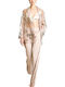 Women's High Rise Satin Pantaloons Beige