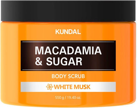 Nourishing Body Scrub Based On Macadamia Oil Natural Sugars Kundal Macadamia & Sugar White Musk 550g