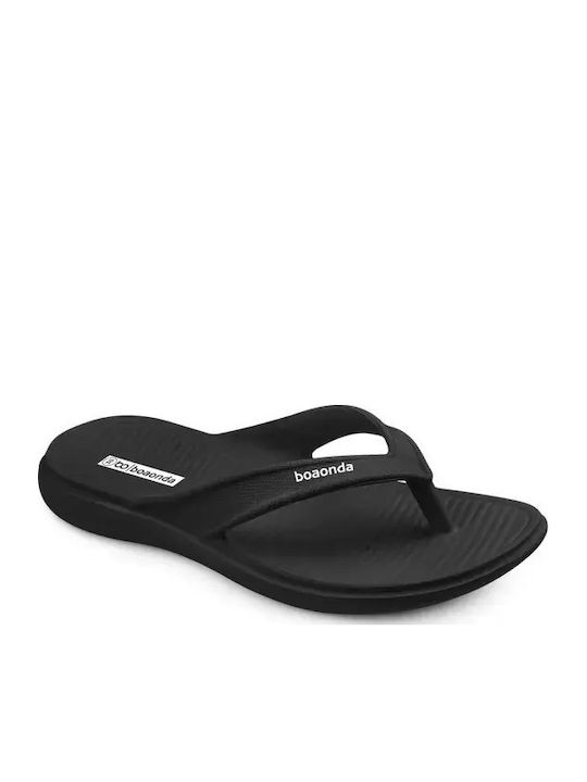 Boaonda Damen Zehentrenner Schwarz