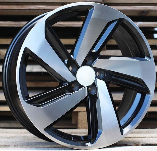 Vw Style 271 8x18 5x112 Et45 Black Face Machined