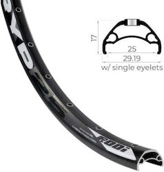 Rodi Tryp25 29 Zoll 622x25 Schwarze Fahrradfelge 32 Löcher