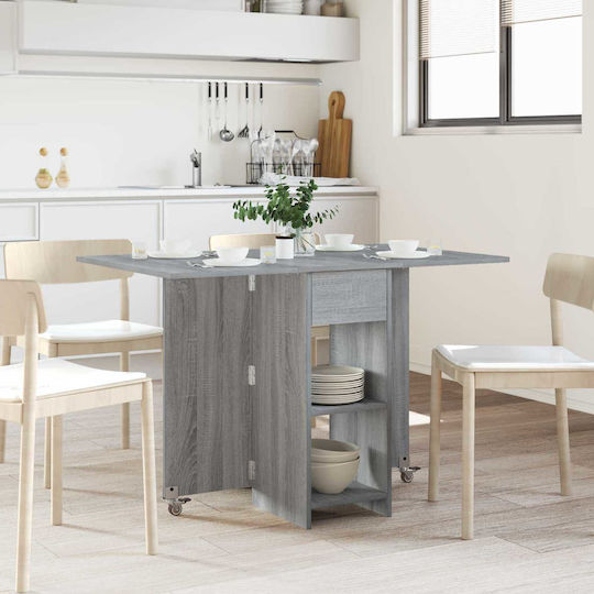 Masă de Dining din Lemn Gri 115x70x75 cm