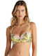 Top De Bikini Fără Bretele Cupe D Cu Burete Verde
