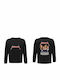 Sweatshirt Organic Unisex " Caricature Metallica Band Members " Black
