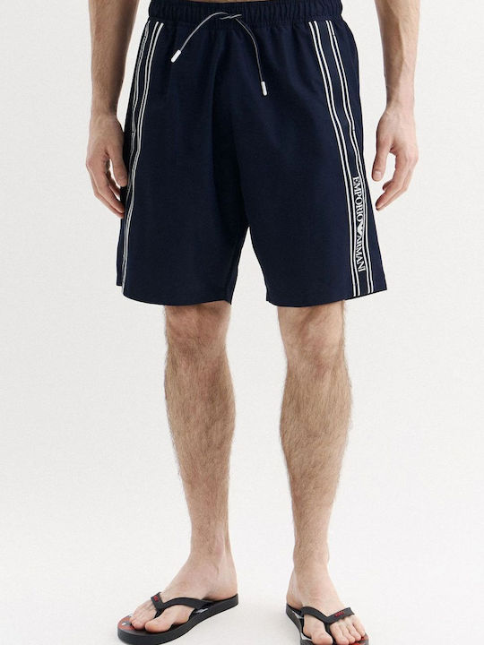 Ανδρικό Μαγιό Σορτς Armani Blue με Ρίγες