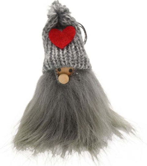 Longbearded Gray Santa Claus Pendant Gray Silver