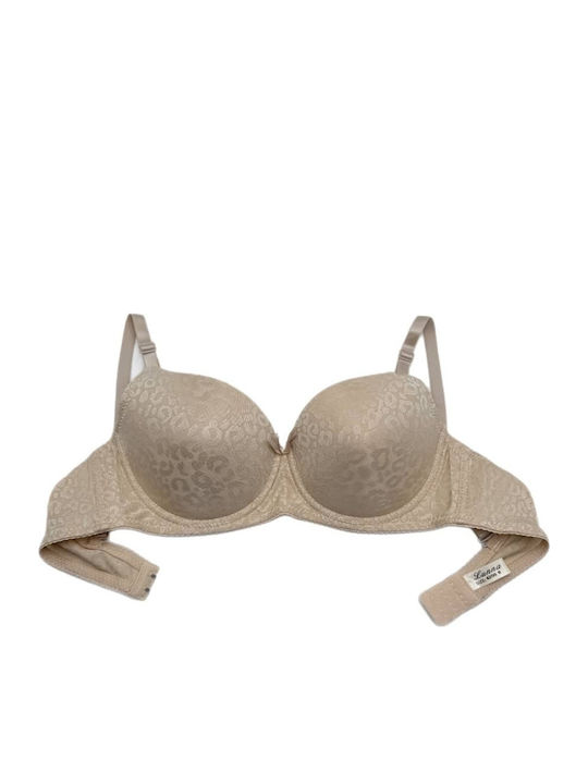 Lunna Beige Büstenhalter Liegestütz