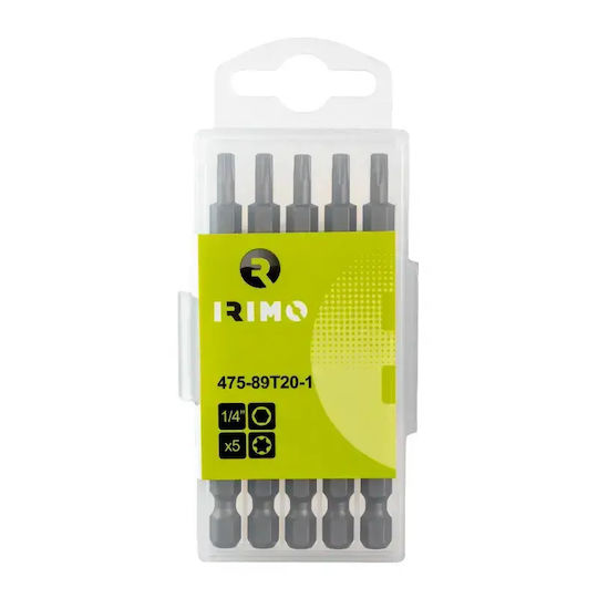 Set Screwdriver Bits T27 89mm 1/4 Inch 5 Pieces