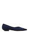 Suede Women's Ballerina Shoes in Blue Colour