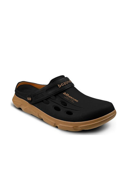 Boaonda Herren Anatomische Holzschuhe Schwarz