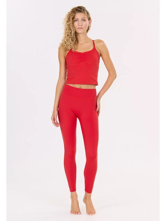 Leggings Pentru Instruire Colanți Femei Strângere Lychee Roșu