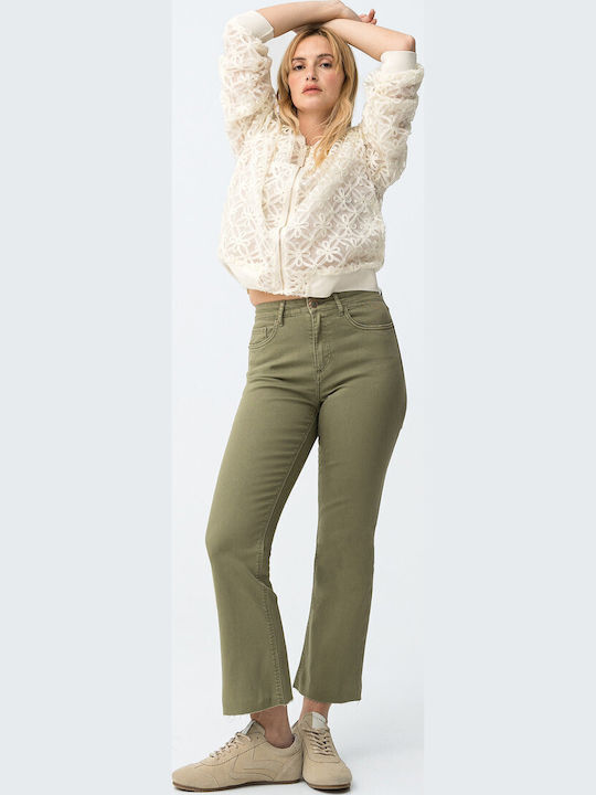 High Rise Women's Jean Pants Flared