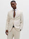 Men’s Suit Jacket with Slim Fit Beige
