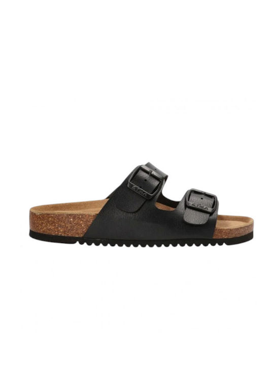 Etika Shoes Women's Flat Sandals Black