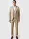 Men's Groom's Suit with Beige Vest