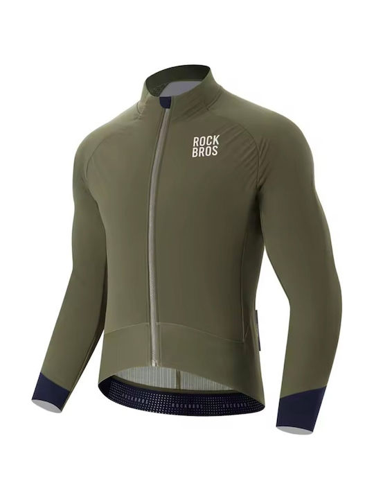 Rockbros Rockbros Jachetă Cortavânt Pentru Ciclism Pentru Bărbați Mânecă Lungă Verde
