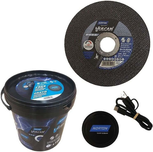 Norton Norton Disc.vulcan 125 X 1.0 Bucket + Induction Charger 100pcs Metal Stainless Steel