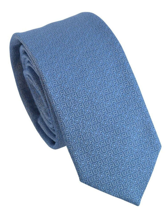 Boss Men's Silk Tie Printed in Blue Colour