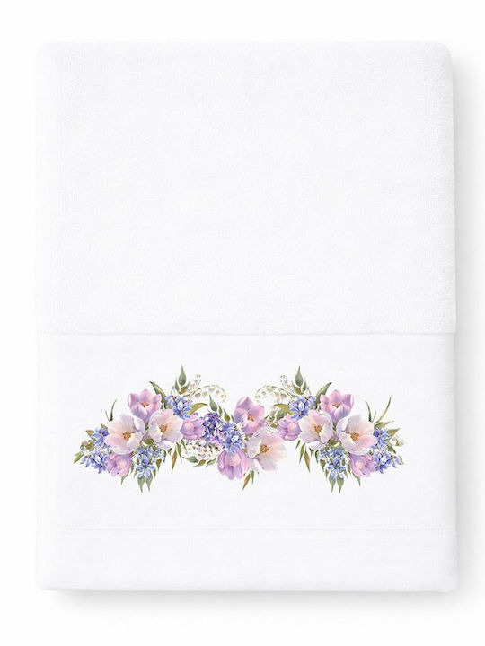 Astron Italy Bath Towel 70x140cm Violet White Weight 500gsm