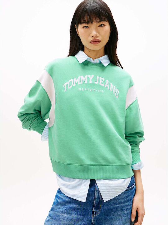Tommy Hilfiger Varsity Дълъг Дамски Суитшърт Зелен