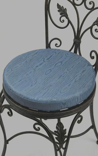 Perna Scaunului Fer-Forge Rotund 42x42x6 Trunchi Albastru