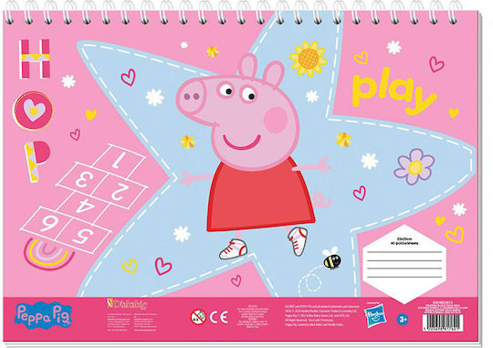 Zeichenblock Peppa Pig Rosa 40 Stücke Selbstklebende Schablonen 23x33cm 000482853a