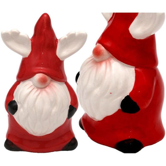 Dekorative Weihnachtsmann Roter Keramik 11,5x7,5x6cm