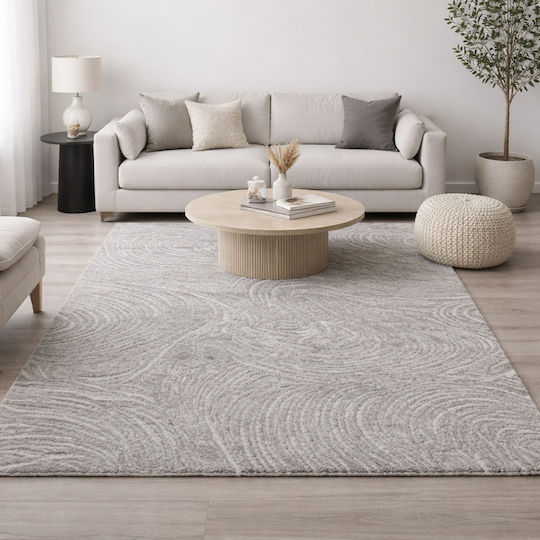 Soft Touch Rectangular Grey Rug 120x170cm