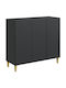 Wooden Sideboard Black 89x34.5x80cm