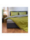 Naf Naf Cotton Duvet Cover Set 225x245cm Super King With 2 Pillowcases Hue Willow Ghost Grey