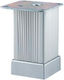 Picior Metalic de Mobilier 4x4x8cm Argintiu