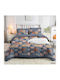 Marwa Cotton Duvet Cover Set 160x240cm Single with Pillowcase Multicolour