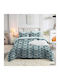 Marwa Cotton Duvet Cover Set 160x240cm Single with Pillowcase Green