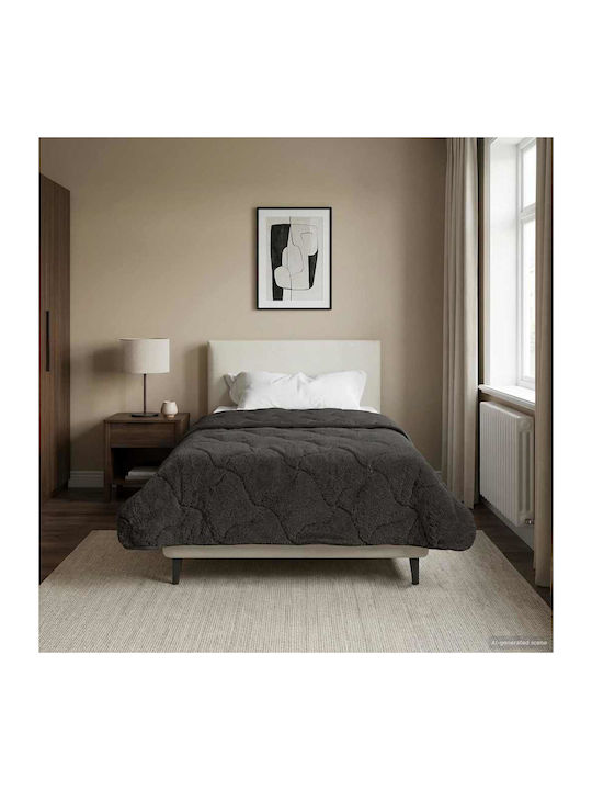 vidaXL Κουβέρτα Fleece Καναπέ 140x220εκ. Ανθρακί