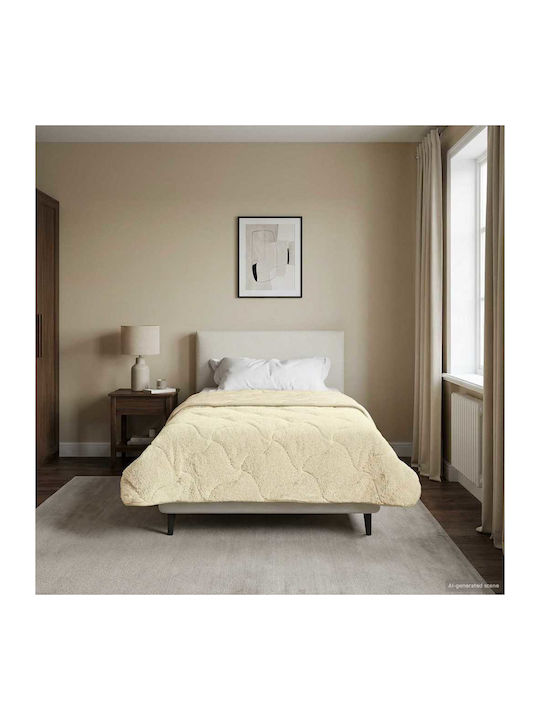 vidaXL Pătură Fleece Canapea 135x200 cm Crem