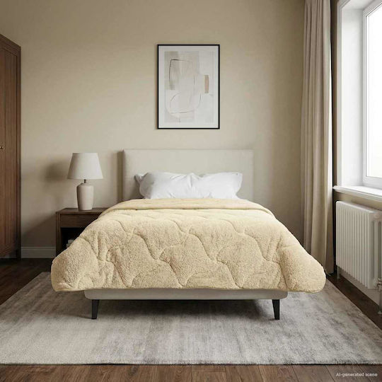 vidaXL Κουβέρτα Fleece Καναπέ 140x220εκ. Κρεμ