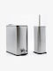 Hotel Slim Inox Pedal Bin Set 5l Soft Close & Metal Brush