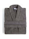 Fieldcrest Ultra Soft Μπουρνούζι με Γιακά State Grey 370gr/m²