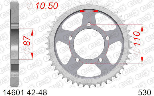 AFAM Pinion Spate Pentru Suzuki GSF 600 Bandit / GSX-R 750