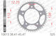 AFAM Rear Sprocket for Honda CB 600 Hornet CB 650 CBF 600 CBR 600 Fireblade VT Shadow