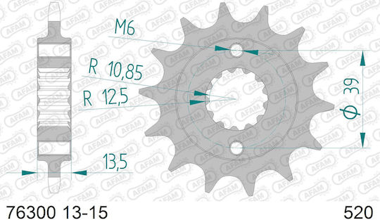 Afam Front Sprocket 520 Chain Code 76300-14