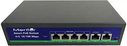 Switch 4+2 Poe Wireless Rj45 78w 10/100mbps 220v Mentor Sy083 Sisteme Interfon Switch 4+2 Poe Wireless Rj45 78w 10/100mbps 220v Mentor Sy083 Sisteme Interfon