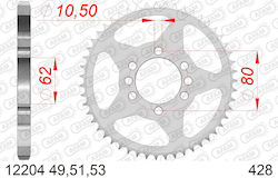 Afam Steel Rear Sprocket 428 Chain Code 12204-51 Afam Steel Rear Sprocket 428 Chain Code 12204-51