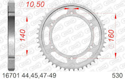 Afam Steel Rear Sprocket 530 Chain Code 16701-44 Afam Steel Rear Sprocket 530 Chain Code 16701-44