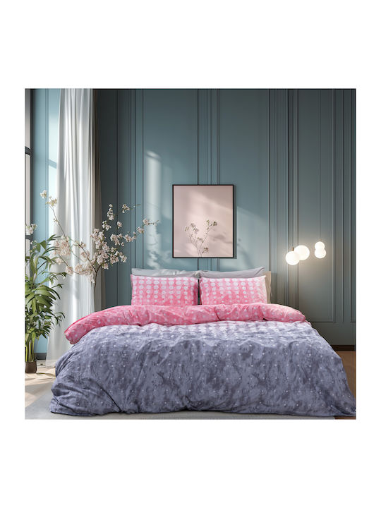 Lino Home Nuda Σετ Σεντόνια Υπέρδιπλα 240x265εκ. Ροζ (4τμχ)